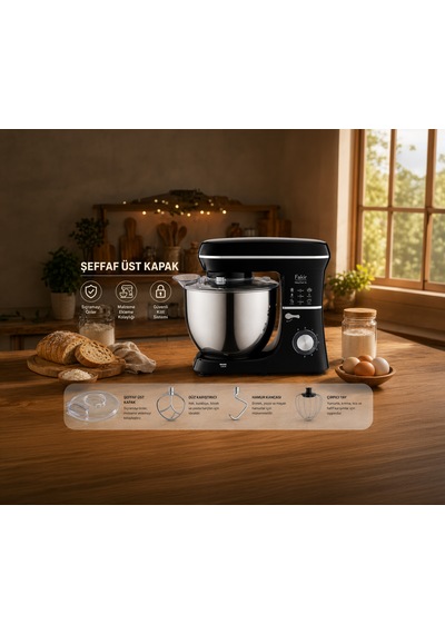 Fakir Maxychef XL Mutfak Şefi 2000 W 10 L Paslanmaz Çelik Hamur Yoğurma Ve Karıştırma Makinesi