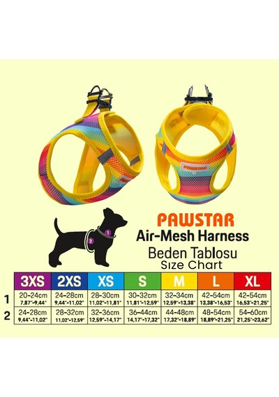 Poodle Air-mesh Göğüs Tasması Kedi Köpek Göğüs Tasması Turuncu