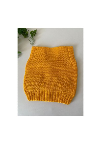 Adenya Sepeti El Örgüsü Zürafa Figürlü Bebek Yeleği Handmade Sarı