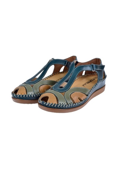 Forelli Hakiki Deri Comfort Kadın Sandalet For-22521 Kot Mavi-kot Mavi