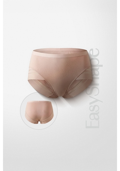 Auw Kadın Mikro Tüllü Toparlayıcı Slip Külot 4'lü - Easyshape Pudra