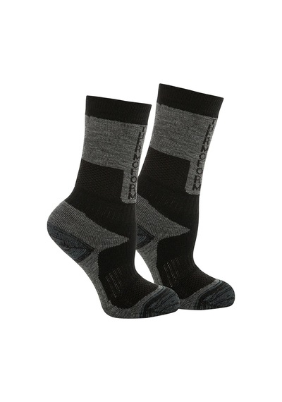 Thermoform Outdoor Çocuk Çorap Siyah Renkli