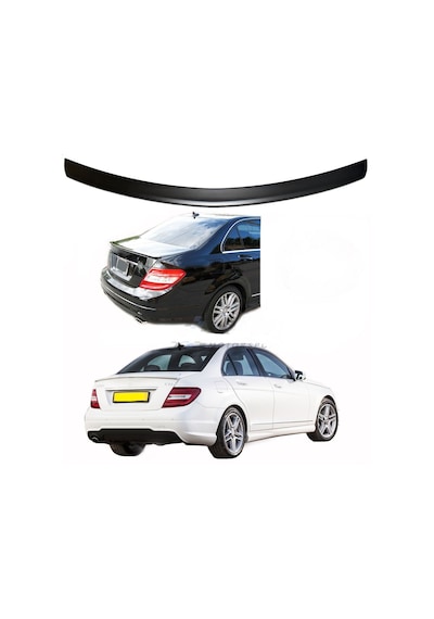 mercedes w204 c-class 2007-2014plastik parlak siyah ince spoyler