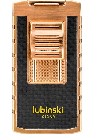 Lubinski Yeni Stil Delicili Çift Torch Puro Çakmağı Gold