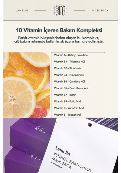 Retinol Ve Bakuchiol İçeren Yoğun Bakım Maskesi Retinol + Bakuchiol Mask Pack
