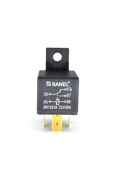 Mini Röle 12v 30-20a 5 Uçlu 2 Platinli Sanel Mini Röle 30-87-87a-