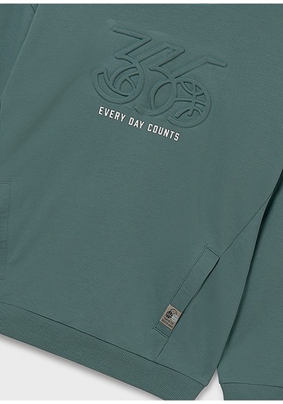 Mayoral Yeşil Erkek Çocuk Kapüşonlu Sweatshirt 7401 Yeşil