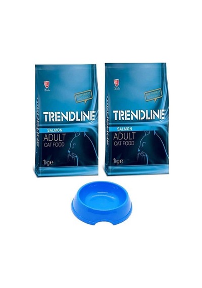 Trendline Somunlu Yetişkin Kedi Maması 2 x 1 KG + Küçük Mama Kabı