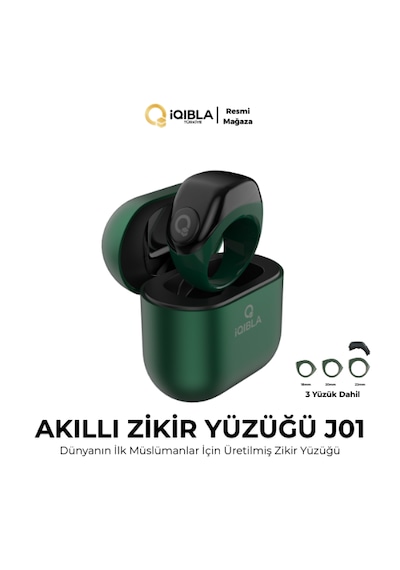 Iqibla Smart Ring J01 Jood Akıllı Zikir Yüzüğü Yeşil