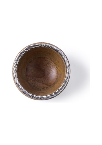 Yargıcı Metal Detaylı Mango Ağacı Servis Kasesi 10x6 Cm 26knhs1042n St