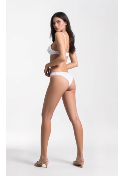 Skin Verse Lazer Kesim Tanga Külot 3'lü Set Beyaz