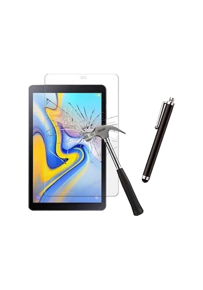 Samsung Galaxy Tab A Sm T510 2019 Uyumlu Şeffaf Kılıf Cam Kalem Set Arka Kapak