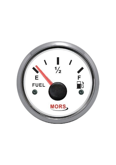 Mors Yakıt Göstergesi 12-24V Çap 55Mm Beyaz