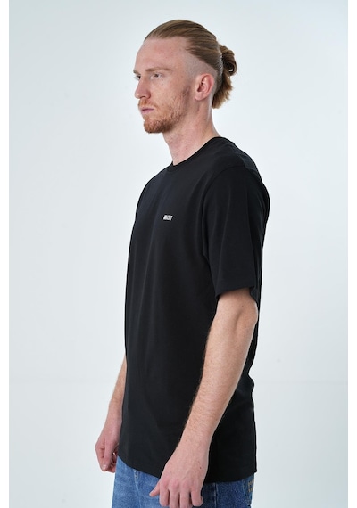 İntersivin %100 Pamuk Oversize Siyah Erkek T-shirt Siyah