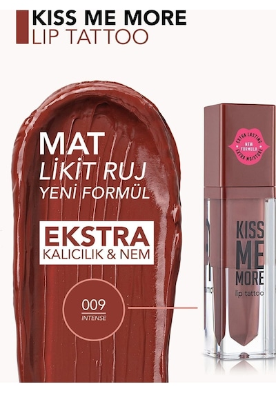 Flormar Uzun Süre Kalıcı Mat Ruj - Kiss Me More-009 Intense-8682536040808