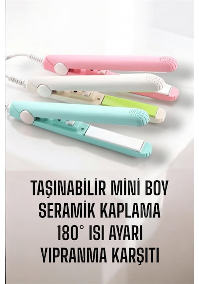 Zengemtx Seramik Kaplama Taşınabilir Mini Saç Düzleştirici Seyahat Dostu Tasarım