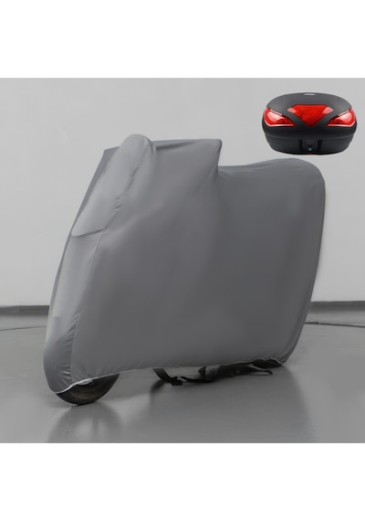 SYM HD2 200i EVO Çantalı Gri Kumaş Motosiklet Branda Motor Penye Branda