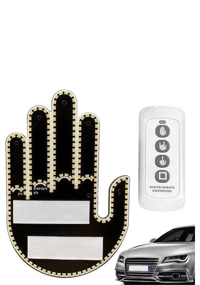 El Orta Parmak Led Kumandalı Araç İçi Reflektör Arka Cam El Simgesi 62578102