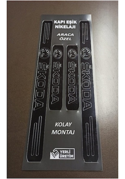 Skoda Rapid Uyumlu Kapı Eşiği 4'lü Set Ön Arka