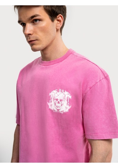 Oversize Fit Erkek Tshirt K.kol Pembe