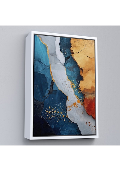 Miyrem^ Canvas Serie Mermer Desenli Soyut Tablo-7576
