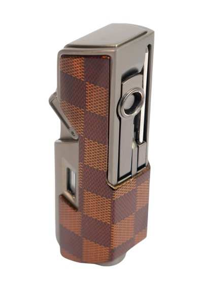 Cohiba Tek Torch Pürmüz Delici İğneli Desenli Gunmetal Metal Puro Çakmak - Tr9596