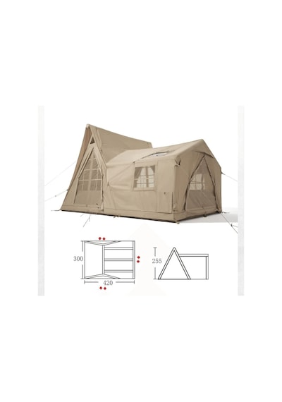 Castle Şişme Çadır 420 300 255cm Krem