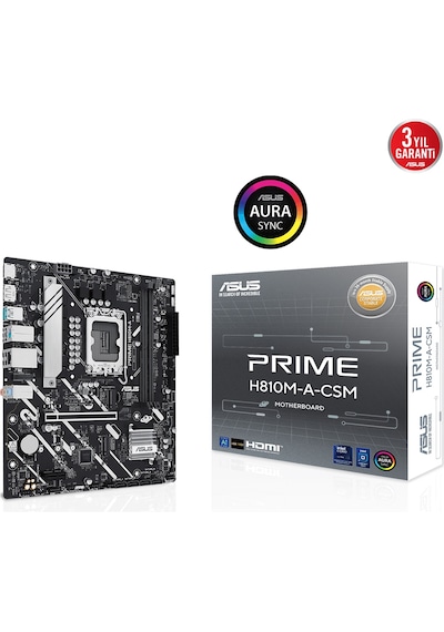 Asus Prime H810m-a-csm H810 Soket 1851 Ddr5 6400mhz Matx Gaming Aaaa18asu0020