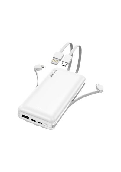 20.000 Mah Kendinden Kablolu Taşınabilir Şarj Cihazı Beyaz BEYAZ