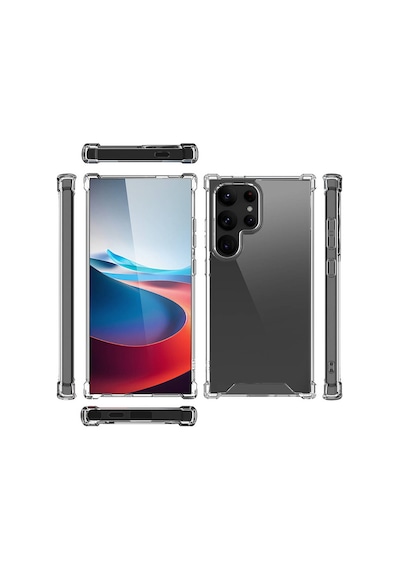 Galaxy Uyumlu S24 Ultra Kılıf Tchs Nitro Anti Shock Silikon - Renksiz Renksiz