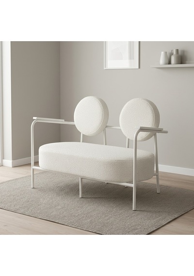 Venüs İkili Koltuk Soft Kumaş Ofis Bekleme Koltuğu Beyaz Metal İskeletli - Kırık Beyaz Venüs İkili Koltuk Soft Kumaş Ofis Bekleme Koltuğu Beyaz Metal İskeletli - Kırık Beyaz