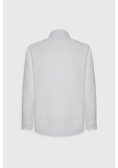 AC&Co / Altınyıldız Classics Ütülemesi Kolay Slim Fit Dar Kesim Klasik Yaka Pamuklu Erkek Gömlek Beyaz