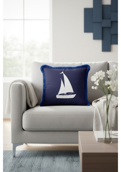 Nautical Marin Yelken Elegan Saçaklı Yastık Kılıfı - Coastal Lacivert Püsküllü Kırlent Kılıfı Soft Yosunlu Lila Nautical Marin Yelken Elegan Saçaklı Yastık Kılıfı - Coastal Lacivert Püsküllü Kırlent Kılıfı Soft Yosunlu Lila