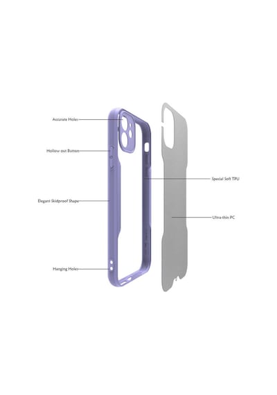 Apple Uyumlu iPhone 11 Tam Korumali Renkli Kenarli Parfe Kilif 517583843