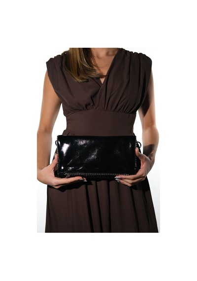 Luvishoes Ardena Siyah Kadın Boncuklu Clutch Çanta