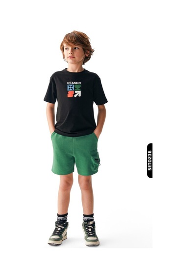 Nk Kids Xo Kids Torba Cepli Erkek Çocuk Şort 4-8 Yaş 66511 Yeşil