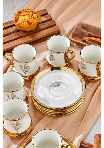 Cooker 6 Kişilik 180 Ml Porselen Çay Ve Kahve Fincan Takımı Ckr3460 Beyaz