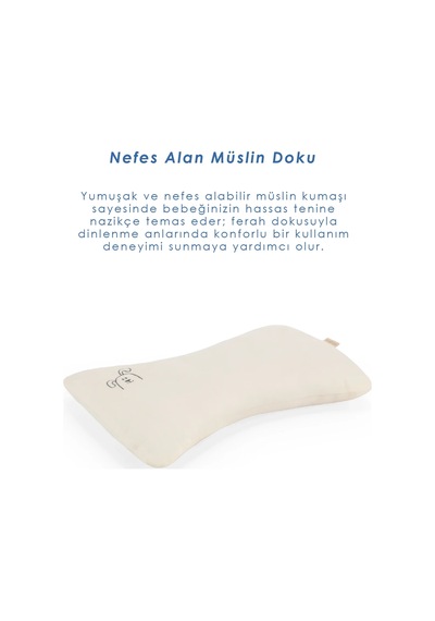 Babyjem Muslin Bebek Uyku Yastığı Ekru