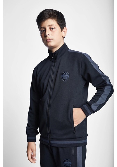 Lescon Çocuk Fermuarlı Sweatshirt Siyah