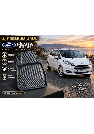 Ford Fiesta 2009-2017 Uyumlu 3d Oto Paspas Premium