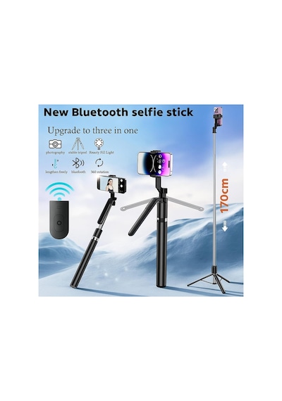 R16s 170cm Selfie Stick Led Işıklı Bluetooth Uzaktan Kumandalı 360 Derece Kullanım Tutma Kollu Telefon Ve Kamera Uyumlu Tripod Özçekim Çubuğu R16s 170cm Selfie Stick Led Işıklı Bluetooth Uzaktan Kumandalı 360 Derece Kullanım Tutma Kollu Telefon Ve Kamera Uyumlu Tripod Özçekim Çubuğu