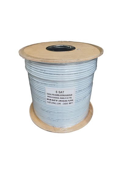 E-sat Rg6 U6 300 Mt 64 Tel Coaxial Anten Kablosu