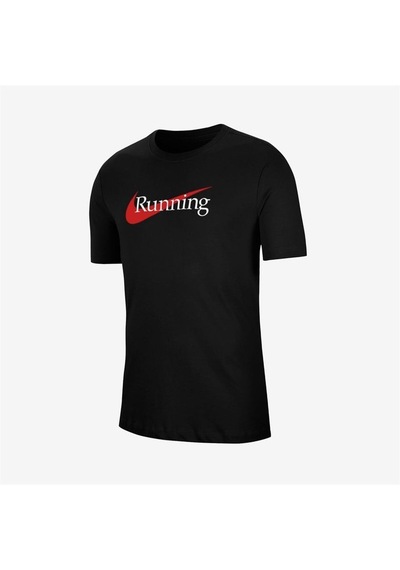 Nike U Nk Dri-fıt Tee Hbr Erkek Koşu Tişörtü SIYAH