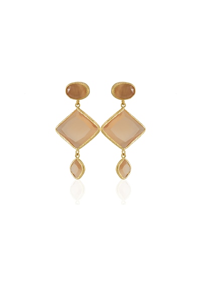 Kadir Jewellery 22 Ayar Altın Kaplama Kadın Sallantılı Küpe -el İşçiliği Ve Hipoalerjenik Küpe Turuncu 65042987