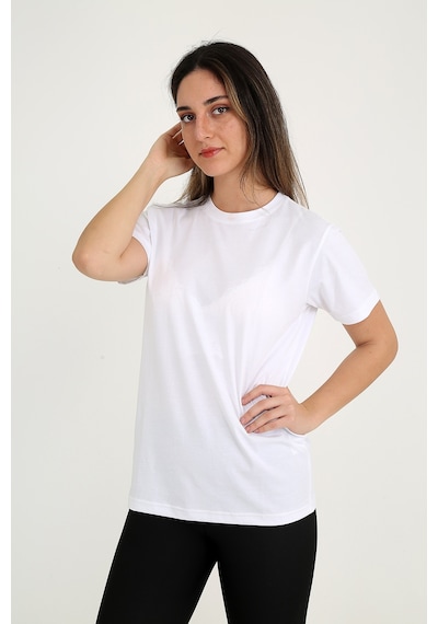 Rubadi Kadın Beyaz Tişört - %100 Pamuklu Bisiklet Yaka Kısa Kollu Baskısız Düz Renk Basic Model Rubadi Kadın Beyaz Tişört - %100 Pamuklu Bisiklet Yaka Kısa Kollu Baskısız Düz Renk Basic Model