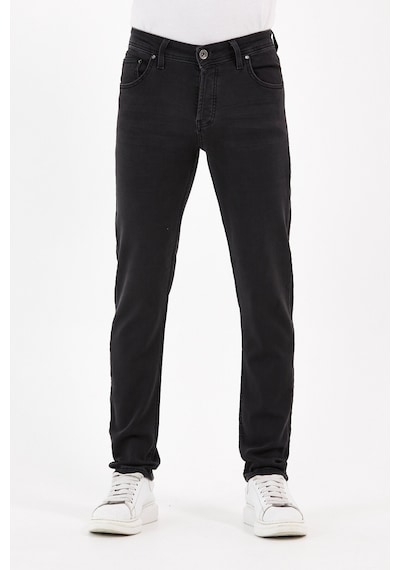 Vikingsjeans Jeans Örme Hamur Kumaş Dar Kesim Erkek Taşlamalı Füme Renk Kot Pantolon Füme