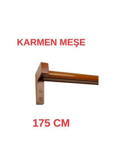 Karmen Ahşap Başlıklı İki Kanallı Dekoratif Ray Meşe 175 Cm Meşe