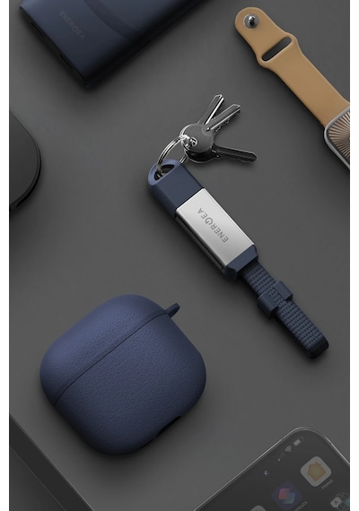 Energea Sheath Key 15cm 60w 2in1 Type-c To Type-c Ve Usb-a Hızlı Şarj Kablo - Mavi