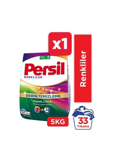 5 Kg Renkliler İçin Toz Çamaşır Deterjanı 33 Yıkama
