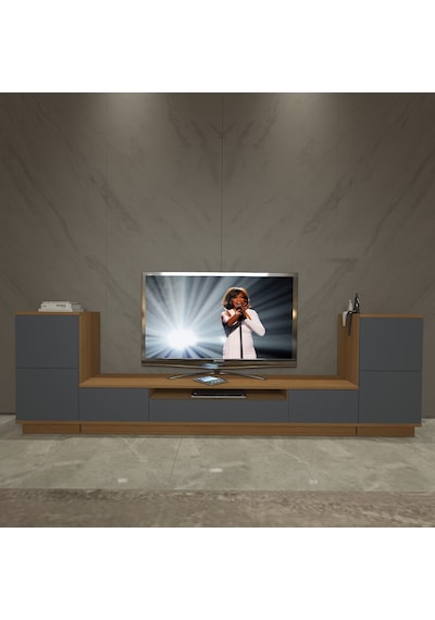Decoraktiv Trio On2s Mdf Tv Ünitesi Tv Sehpası - Ceviz Antrasit Ceviz - Antrasit Decoraktiv Trio On2s Mdf Tv Ünitesi Tv Sehpası - Ceviz Antrasit Ceviz - Antrasit